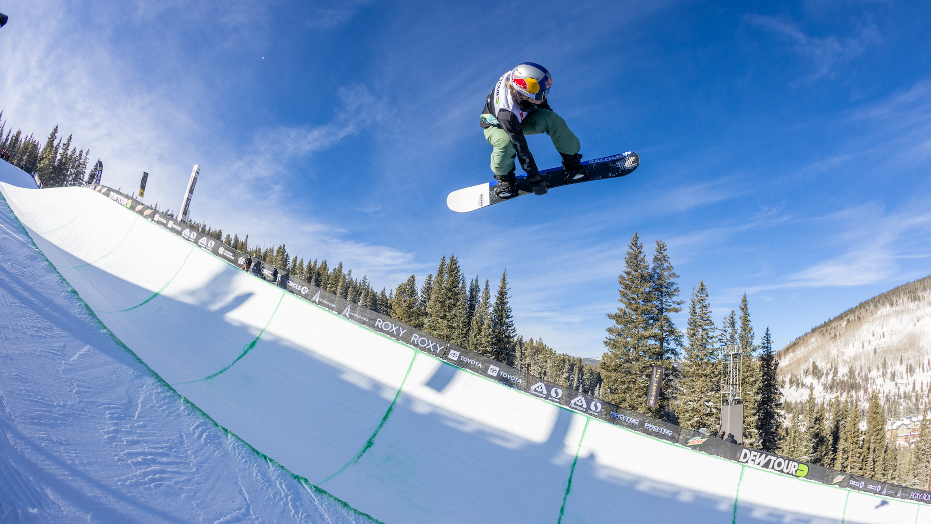 Maddie Mastro airs out of the halfpipe. 