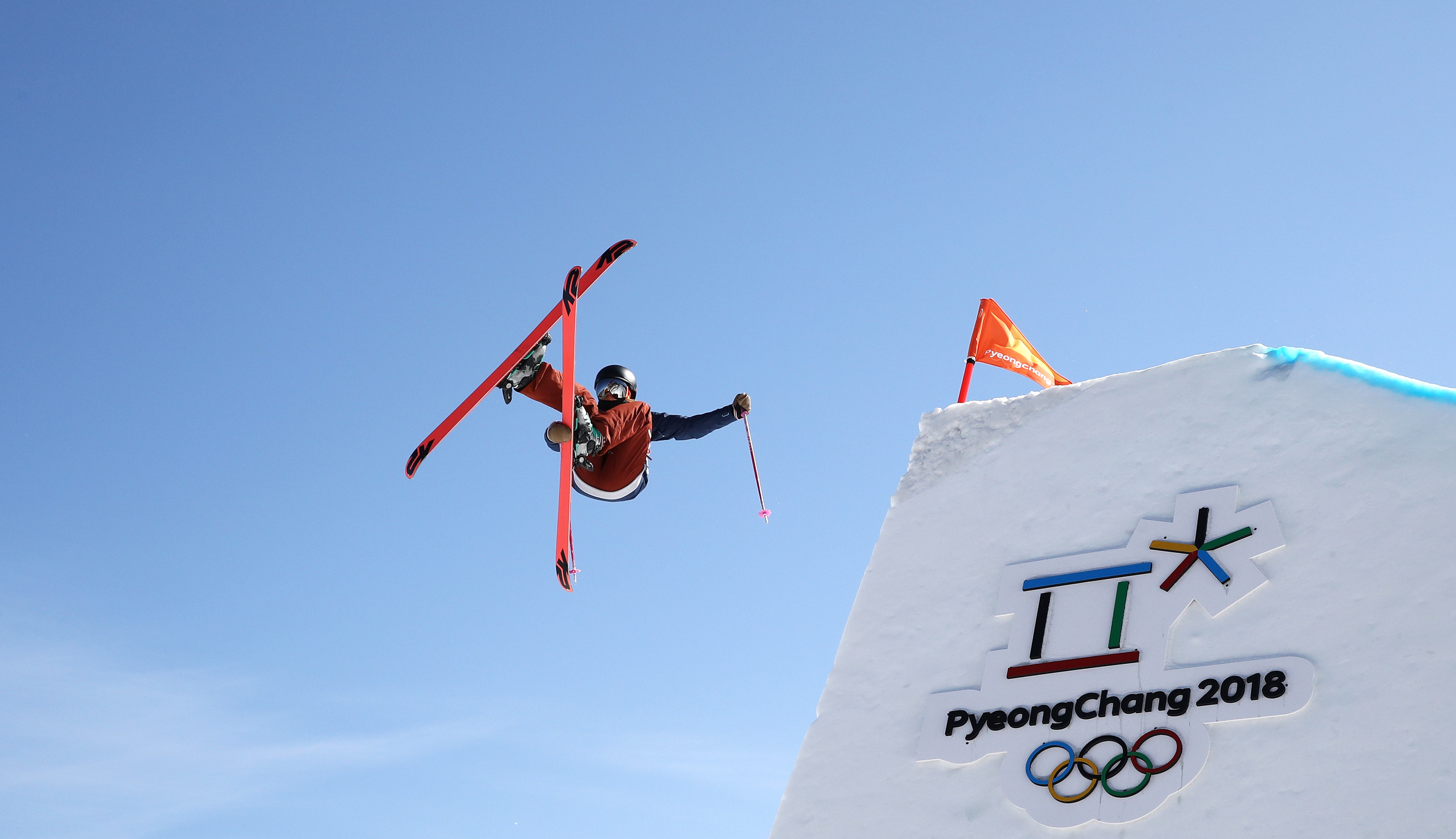 Maggie Voisin finished fourth in the final of the slopestyle freeskiing at the 2018 Olympic Winter Games Saturday. (Getty Images - Cameron Spencer)