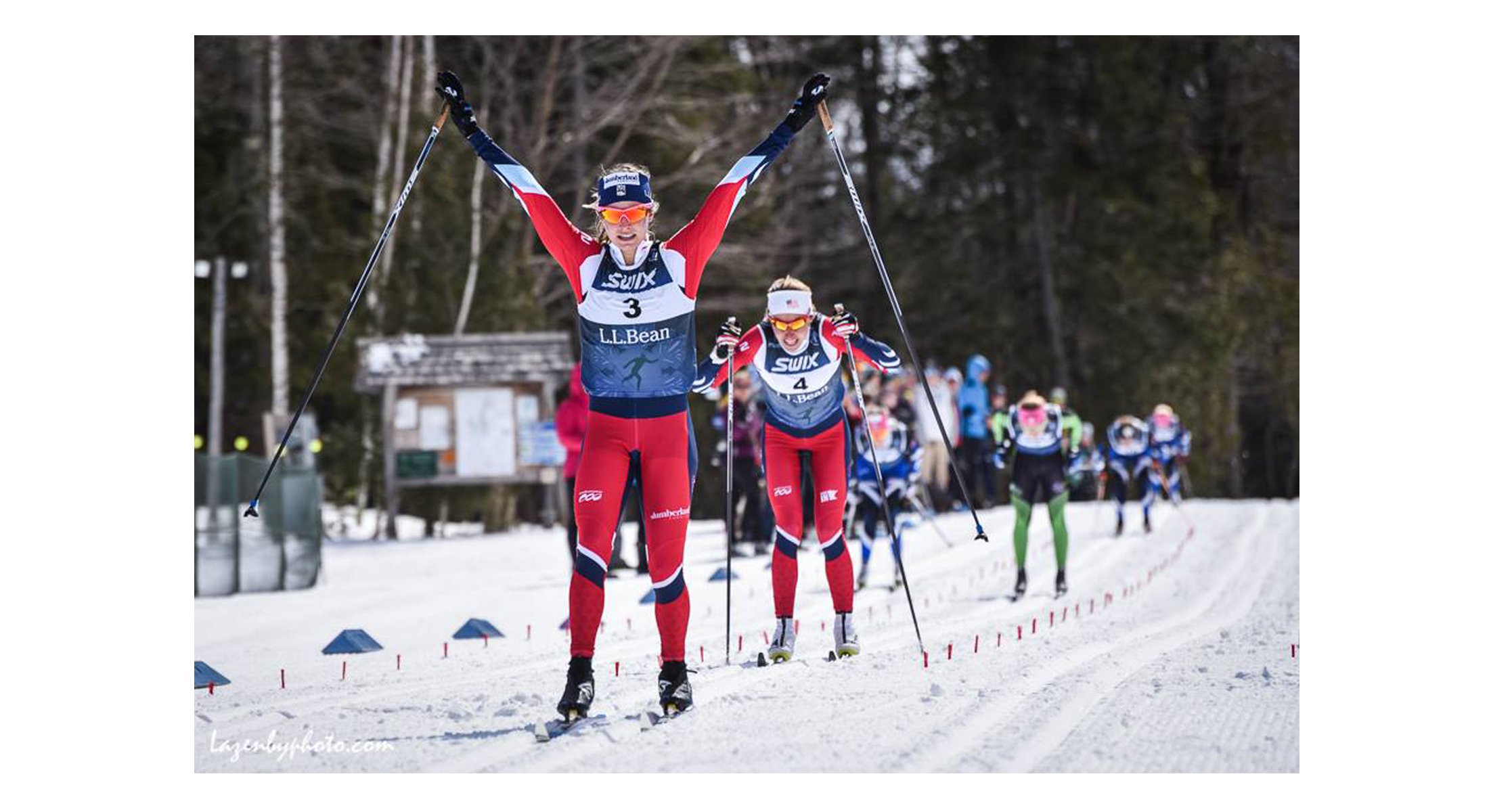 Jessie Diggins won the classic sprint Friday on the opening day of the SuperTour Finals at Craftsbury, Vermont. (Craftsbury Outdoor Center)