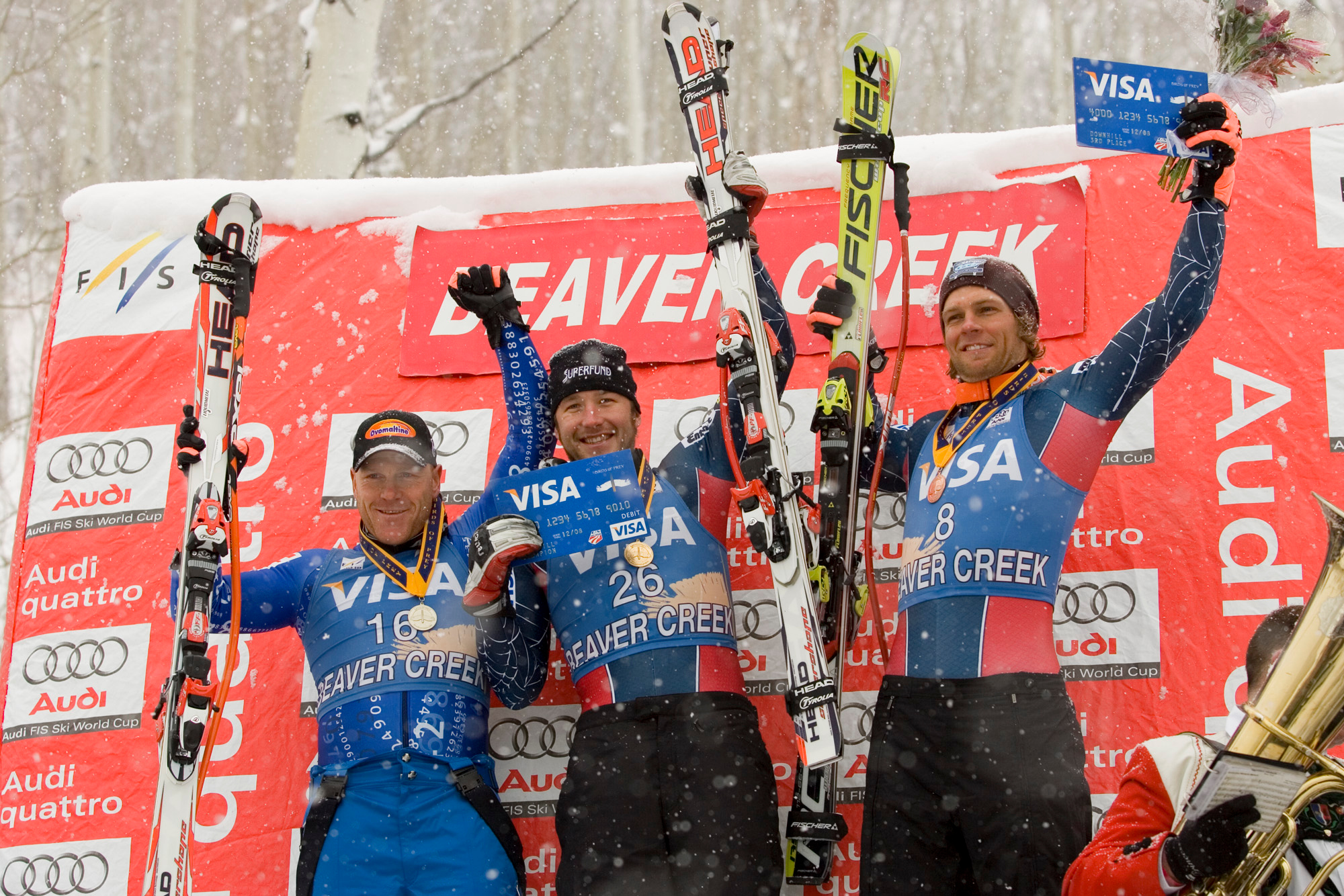 Bode Miller and Steven Nyman Share the Podium at Beaver Creek in 2006