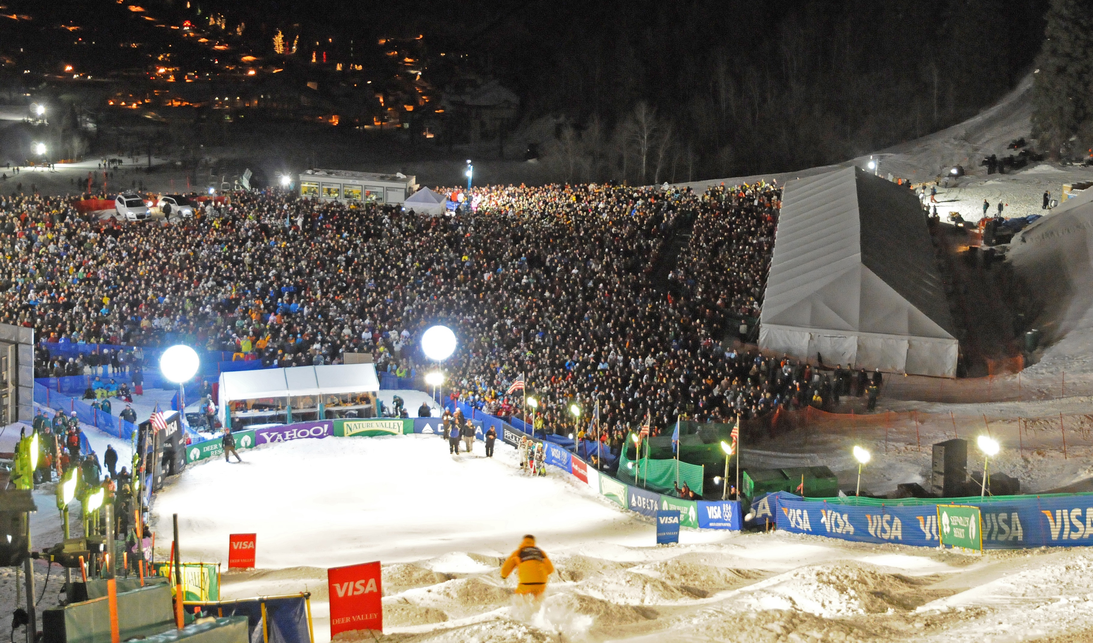 A massive crowd packed into Deer Valley Resort in 2010.