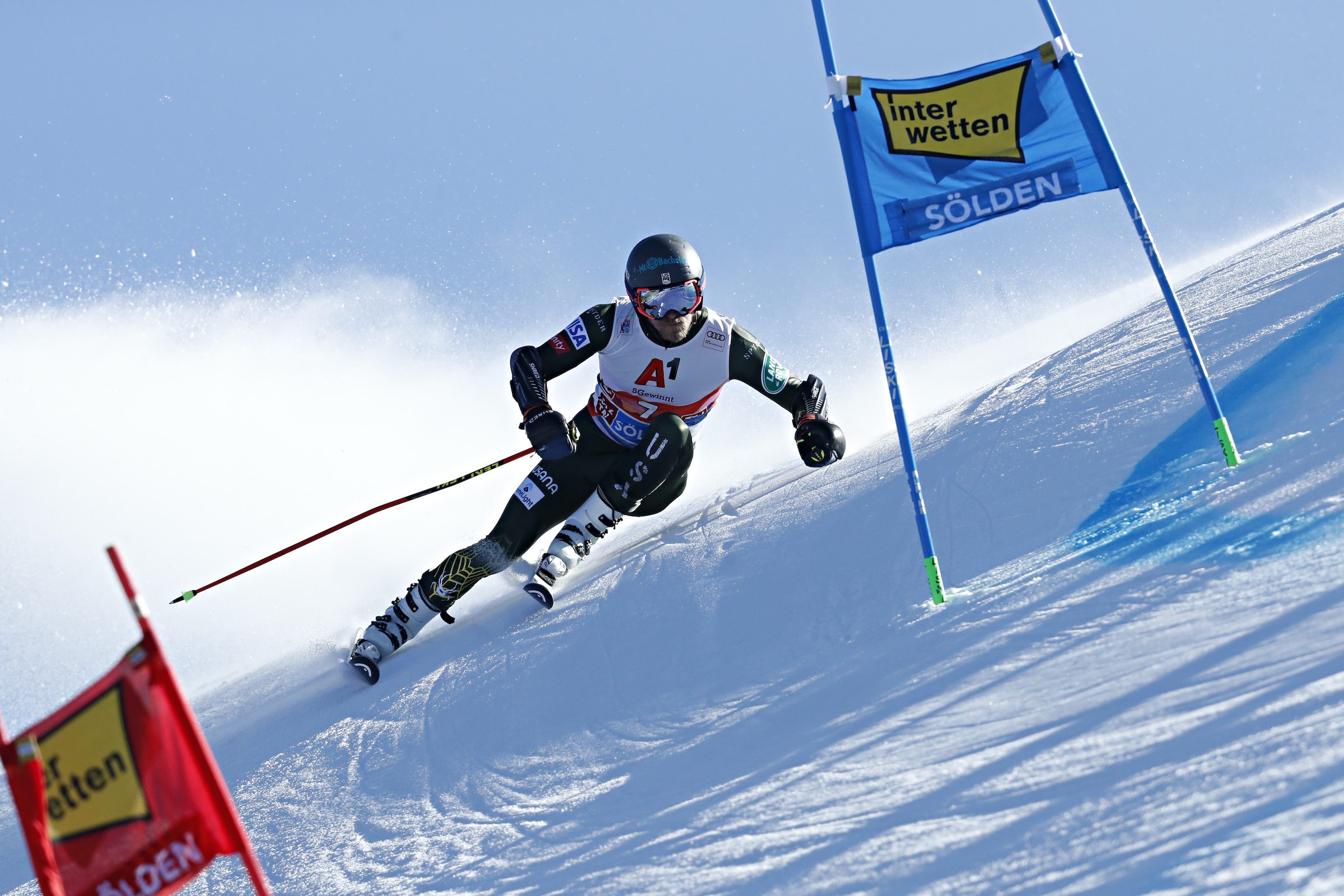 Tommy Ford posted a career-best fourth-place finish Sunday in the opening FIS Ski World Cup race of the season in Soelden, Austria. (Getty Images/Agence Zoom - Hans Bezard)