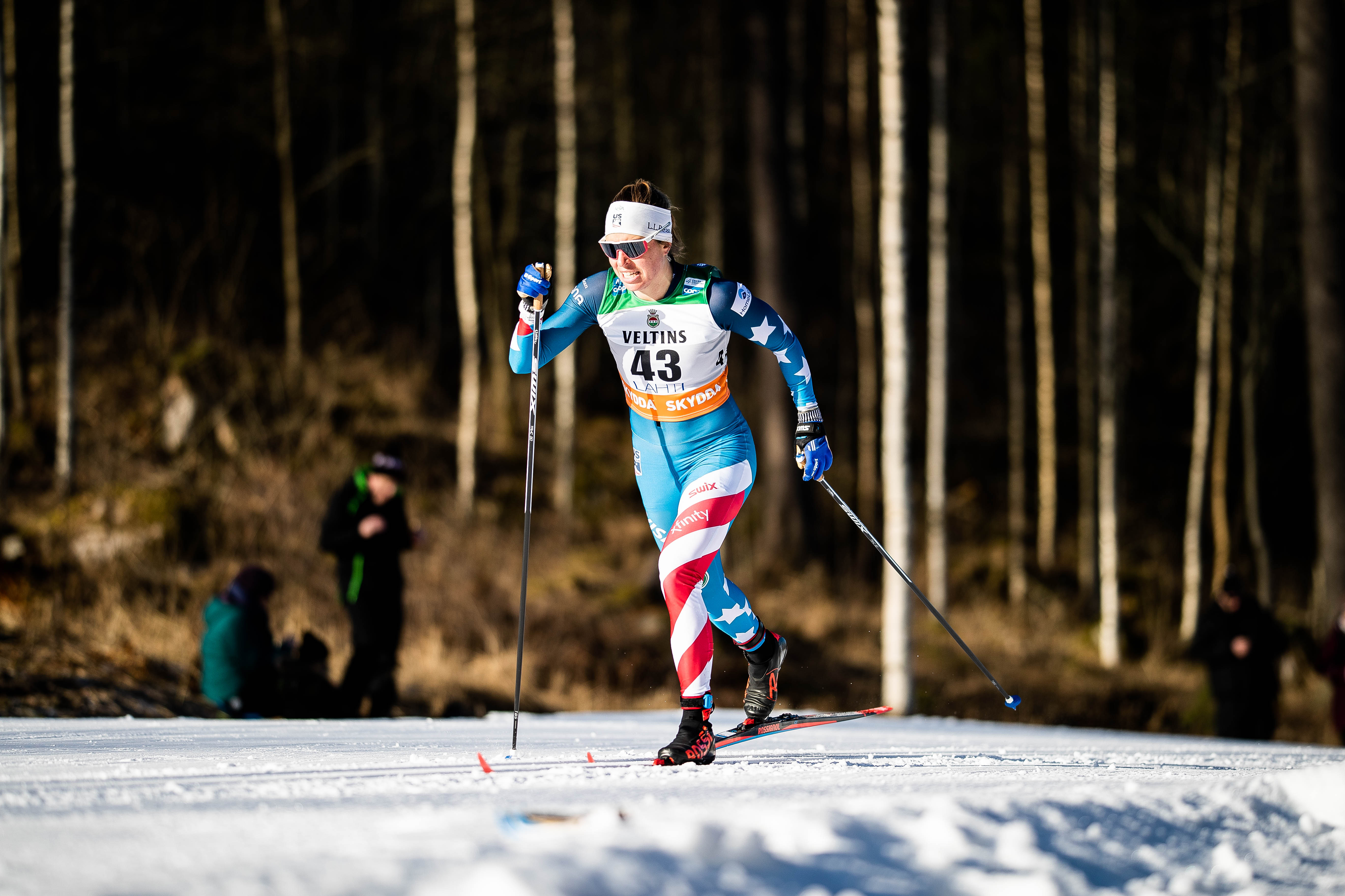 Rosie Brennan finished 18th in Saturday's 10k classic in Lahti, Finland. (www.nordicfocus.com. © Modica/NordicFocus)