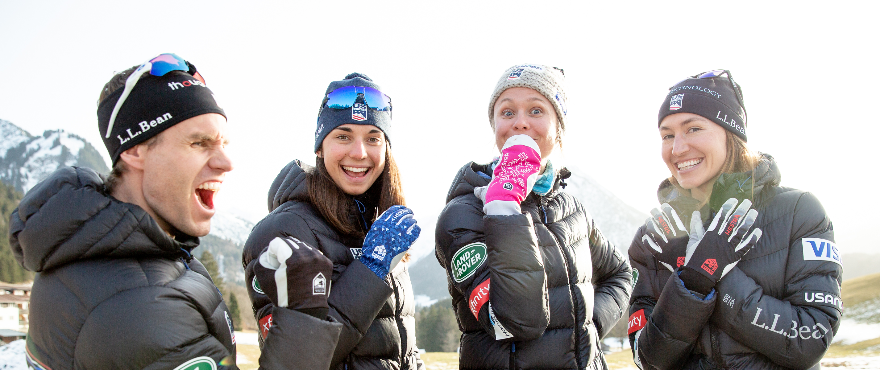 Simi Hamilton, Julia Kern, Sadie Maubet Bjornsen and Sophie Caldwell are among 15 Americans that will start Ski Tour 2020 Saturday in Sweden. (U.S. Ski & Snowboard)