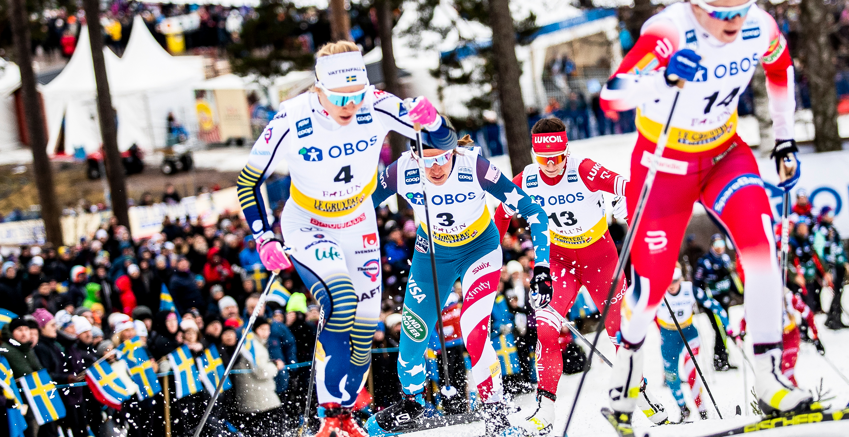Sophie Caldwell finished seventh in Saturday's classic sprint in Falun, Sweden. (www.nordicfocus.com. © Modica/NordicFocus)