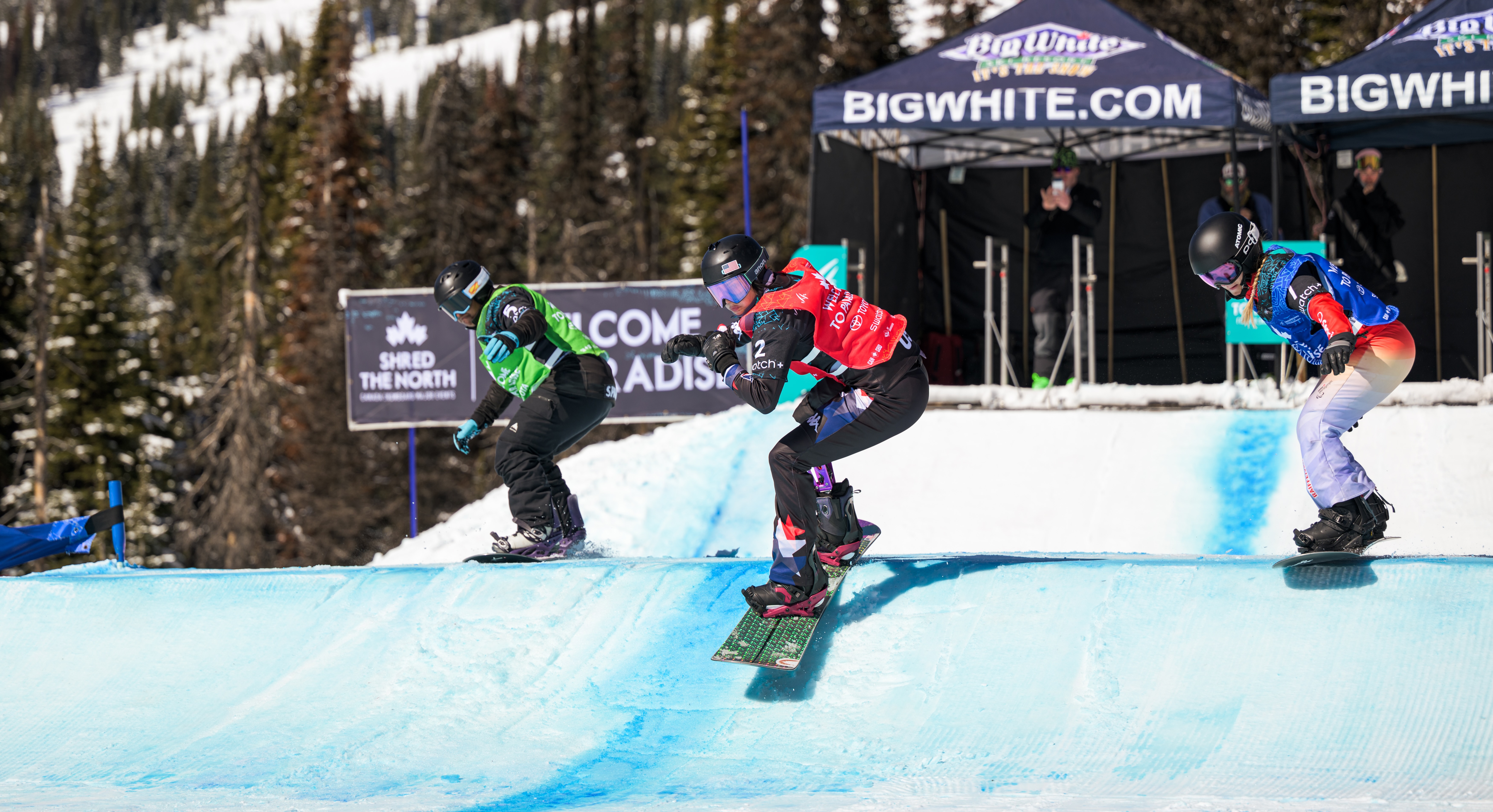 Brenna Huckaby leads the way at the 2024 snowboard cross World Cup finals in Big White, CAN