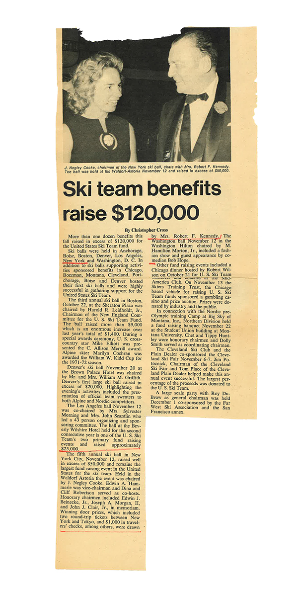 New York Gold Medal Gala news clipping