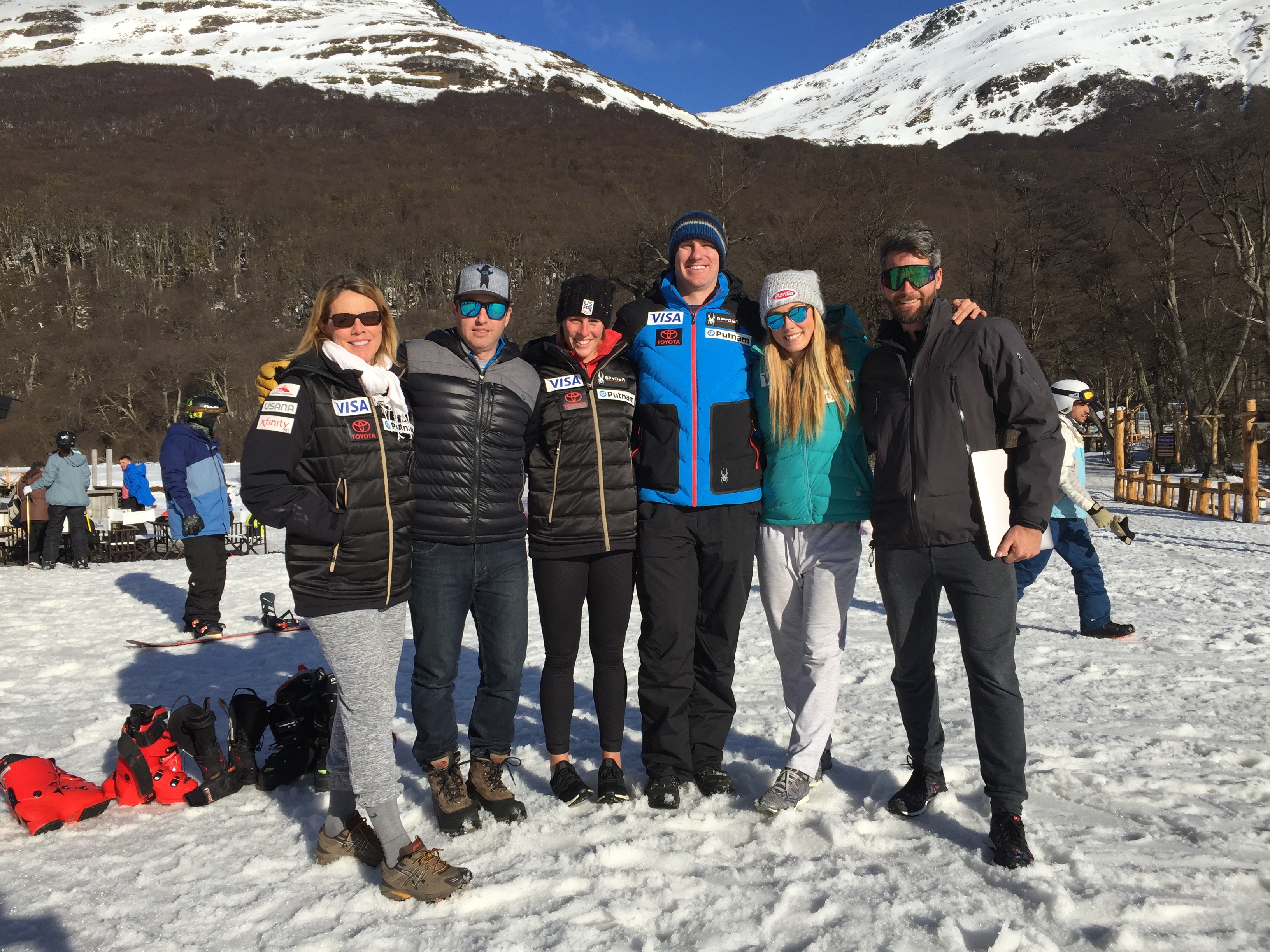 Mikaela Shiffrin and Team in Cerro Castor