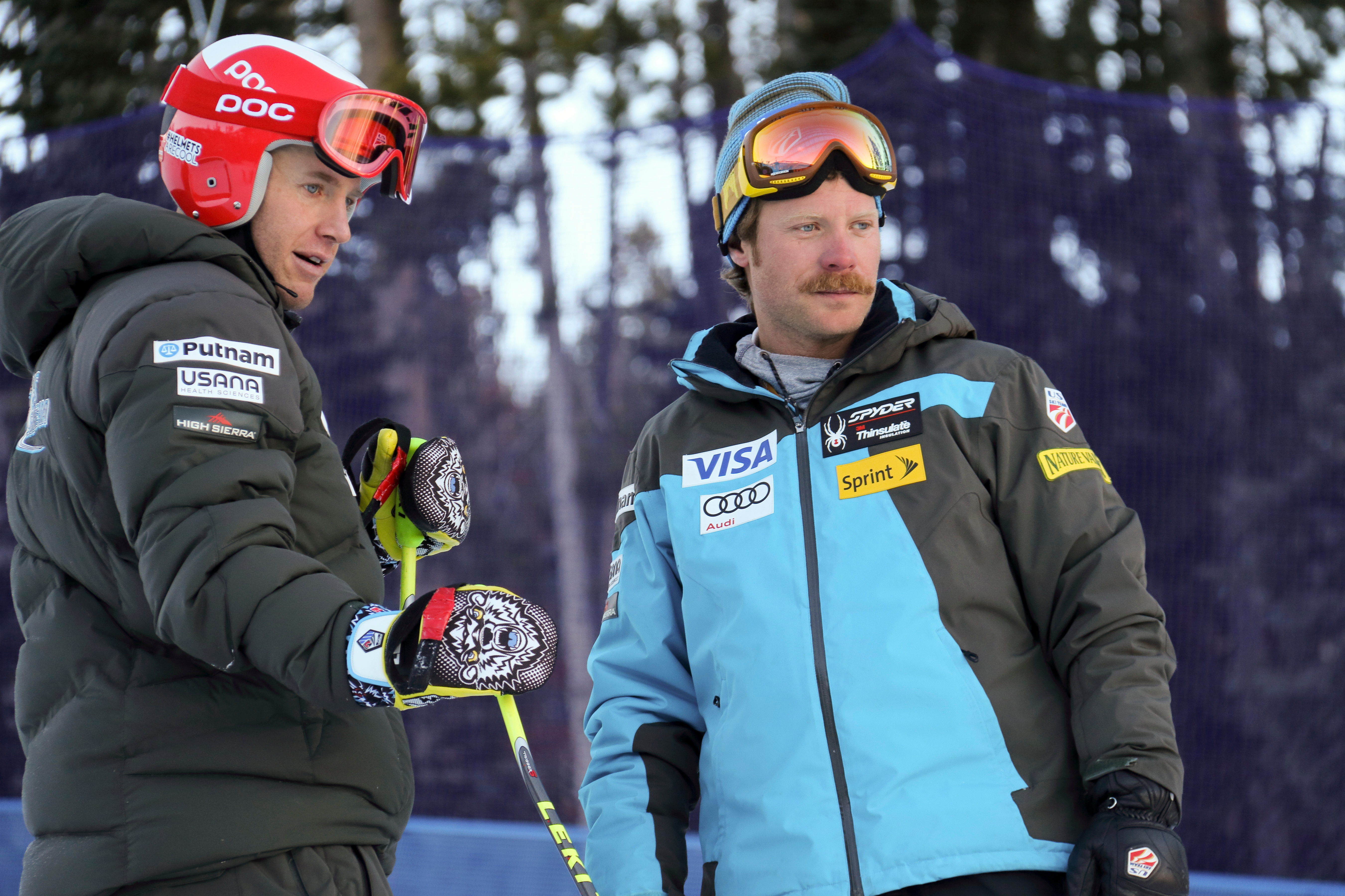 Former U.S. Ski Team downhiller Marco Sullivan dials in his Birds of Prey line with Coach Scotty Veenis.