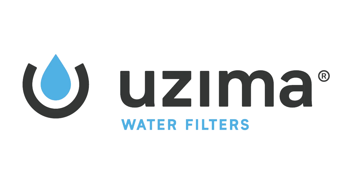 Uzima water filters logo and watermark
