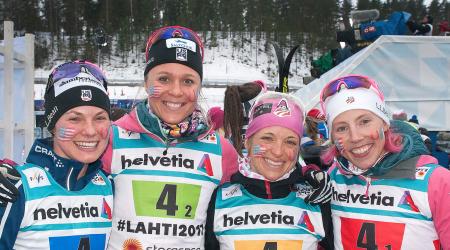 The U.S. women are expected to be contenders for a medal in the 4x5k relay at the 2018 Olympic Winter Games (U.S. Ski & Snowboard)