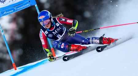 Mikaela Shiffrin finished seventh in Saturday’s FIS Ski World Cup giant slalom in Lenzerheide, Switzerland. (Getty Images/Agence Zoom - Alain Grosclaude)