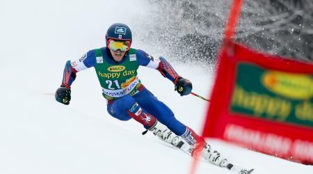 Tommy Ford posted a career-best World Cup giant slalom finish in ninth Saturday in Kranjska Gora, Slovenia. (Getty Images/Agence Zoom - Stanko Gruden)