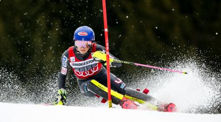 Mikaela Shiffrin won her 42nd World Cup race Saturday in Ofterschwang, Germany. (Getty Images/Agence Zoom - Christophe Pallot)