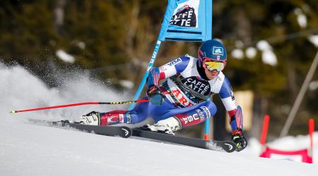 Tommy Ford finished eight in the giant slalom at the FIS Ski World Cup Finals Saturday in Are, Sweden. (Getty Images/Agence Zoon - Alexis Boichard)