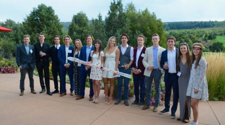 The U.S. Moguls Team at their fundraising event at Red Sky Ranch & Golf Club