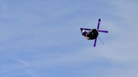Hunter Henderson competing at Tignes, FR World Cup 